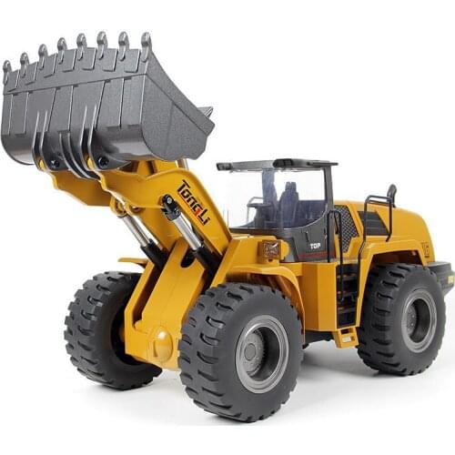 10 Channel All Alloy Remote Control Forklift Truck 4wd Loader Lead Screw Power Alloy Body Children Gift Remote Control Toys
