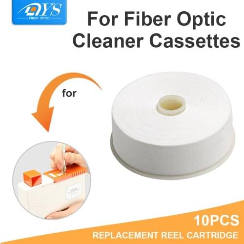 10pcs/lots Fiber Optic Cleaner Refill Cartridge Replacement Reel Core for FTTH Optical Cleaning Tools