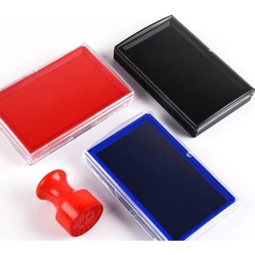 3 Color Durable Finance Large Inkpad For Stamp Journal DIY Diary Notebook Office Accessories School Teacher Work Supplies H6659
