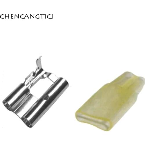 50 Pcs Automotive Wire Electrical Connector Contact Pins Car Fuse Box 3.5 MM Female Crimp Terminal With Rubber Seal DJ224-3.5A