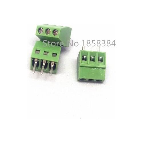 600PCS/LOT Terminals KF127-3P Iron KF127-5.0-3P 300V 10A Screw 3Pin 5.0mm Straight Pin PCB Screw Terminal Block Connector