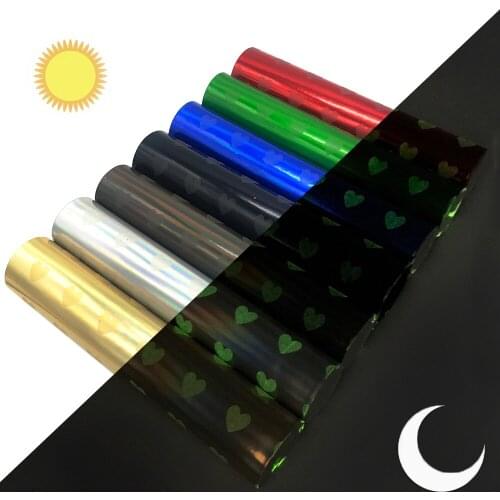 David accessories 20*33cm Heart Glow In the Dark Luminous Synthetic Leather For HairBow,DIY Handbag Shoes Crafts,1Yc6347