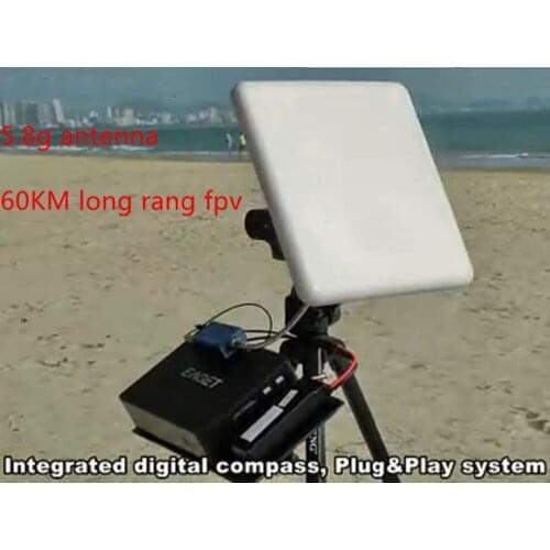 60KM Long Range FPV Antenna 5.8G 5.8ghz 23dB High Gain Flat Panel Antenna With RP-SMA Extend Cable for FPV System DJI Gopro