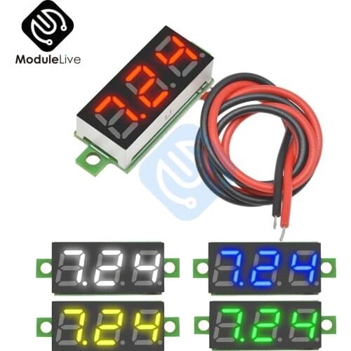 Red Blue Yellow Green 0.28" 0.28 inch DC 3.5-30V Super Mini Digital LED Car Voltmeter Voltage Volt Panel Meter Battery Monitor