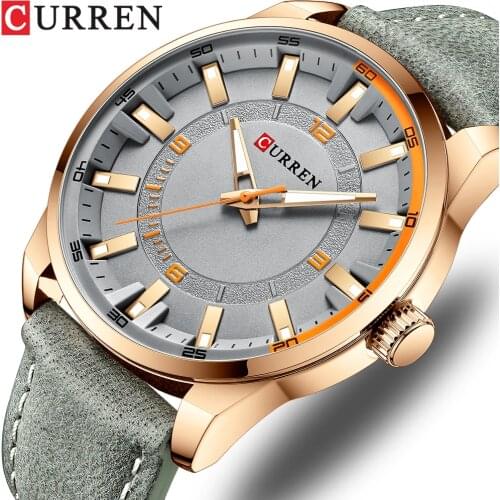 CURREN Casual Sports Watch for Men Top Brand Luxury Military Leather Wrist Watches Mens Clocks Fashion Chronograph Wristwatch