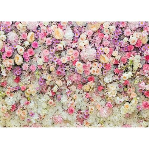 Flowers Photographic Backdrop Vinyl Cloth Background for Baby Shower Children Valentines Day Wedding Photophone Photo Studio