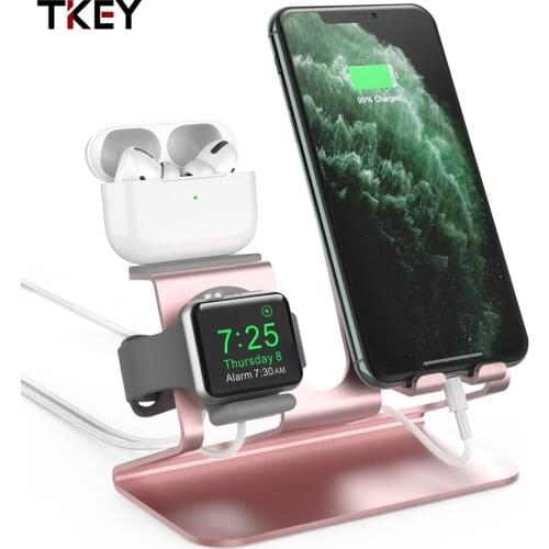 Three-in-one Charging Holder Mobile Phone Desktop Stand Storage for Apple All iPhone Apple Watch SE/6/5/4/3/2/1 AirPods Pro/2/1