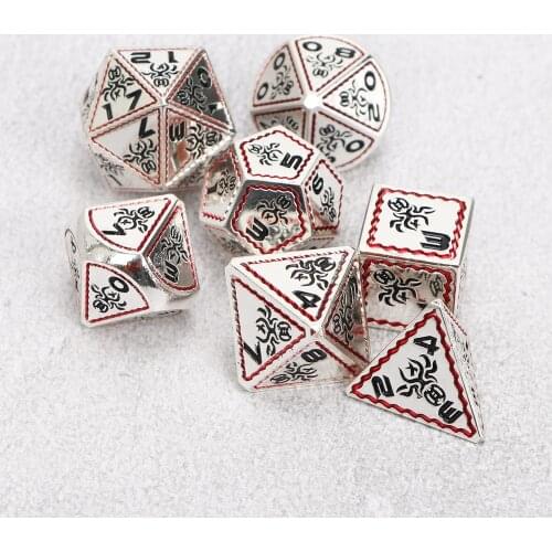 Dnd miniature dnd dice set DnD Metal Dice Dragon and dungeon dice Polyhedral TRPG Games Board game Dice couple gift dice d&d