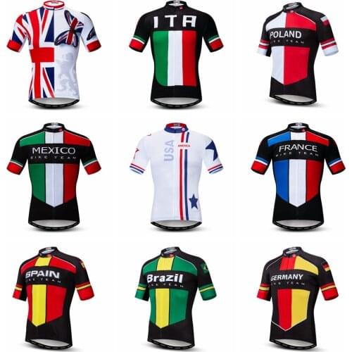 National Team Cycling Jersey Men Pro Bike Jersey Mountain Bicycle Cycling Clothing Breathable mtb Cycling Shirt Maillot Ciclismo