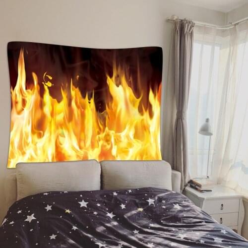 Simsant Burning Flame Tapestry Game Room Mural Wall Art Wall Hanging Tapestries for Living Room Home Dorm Decor