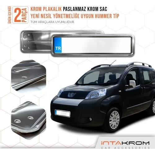 For Peugeot Bipper Chrome Plates Of Hummer type 2 PCs Chrome Styling Accessories Car Track Modified Designed Stainless steel