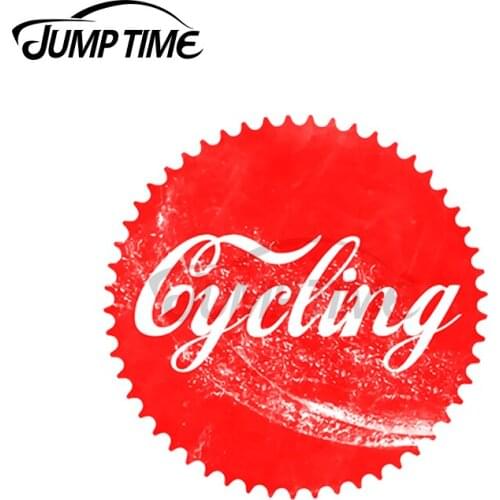 JumpTime 13 x 13cm For Cycling Chain Ring Vinyl Car Stickers Fine Bicycle Decoration Scratch-proof Laptop Vehicle Decal