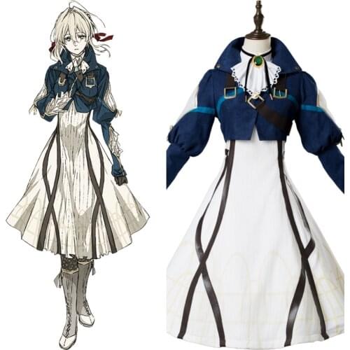 Violet Evergarden Cosplay Costuume Auto Memory Doll Cosplay Costume Uniform Maiden Dress Suit Gown Halloween Carnival Full Set