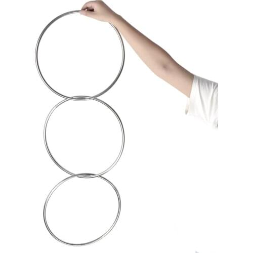 Magnetic Linking Ring Metal Rings Stainless Steel Magic Tricks Stage Magia Mentalism Illusion Gimmick Props Mystery Ring Magica