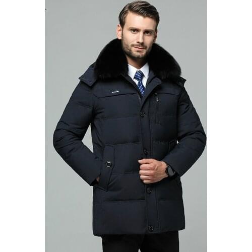 Mnes Down Jacket Long Winter Coat Duck Down Coats Warm Plus Size Puffer Jacket Men Feather Doudoune Homme 8-788 KJ3047