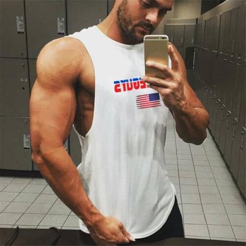 Running Cotton Vest Men Sport Fitness Loose Fit Sport Bodybuilding Sleeveless T shirt Round Neck Tank Tops Pullover Gym Clothing