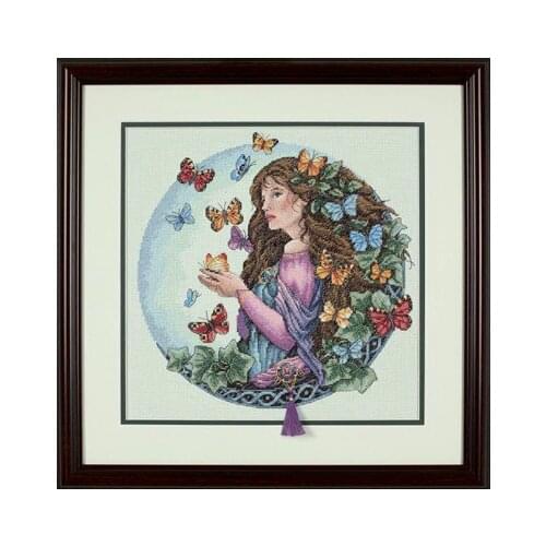 Gold Collection Lovely Counted Cross Stitch Kit Free Flight Butterfly Fairy Goddess Butterflies dim 35190