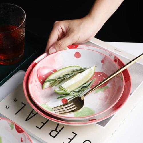 6pcs/Set Ceramic Cutlery Tableware Set Household Kitchen Supplies Restaurant Dishes Dishes Spoons Bone China Dinnerware Pink Set