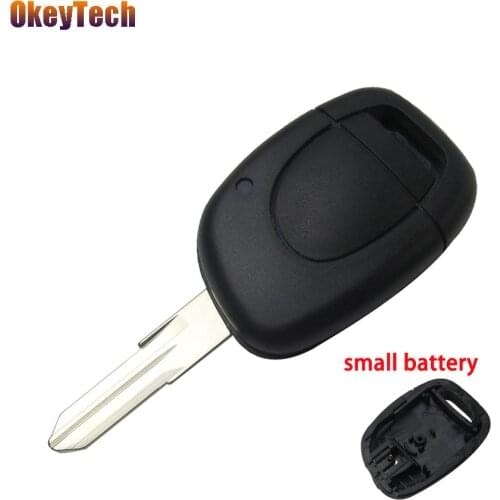 OkeyTech 1 Button for Renault Twingo Clio Kangoo Master Key Shell VAC102 Uncut Blank Blade Replacement Auto Car Key Cover Case