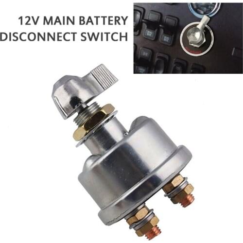 12V Battery Switch ON / OFF Master Battery Disconnect Switch 2 Post SPST Kill Cut Off Suitable For Cars Vehicles RV And Ships