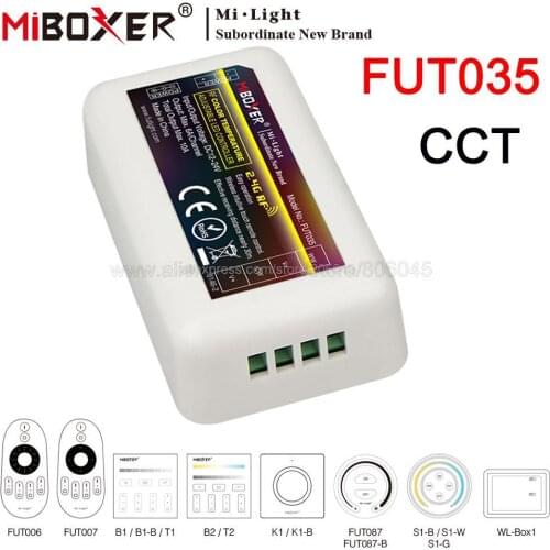 DC12V 24V 10A Mi.Light 2.4G Dual White CW/WW Controller Receiver FUT035 Support WiFi for Color Temperature Adjustable LED Strip