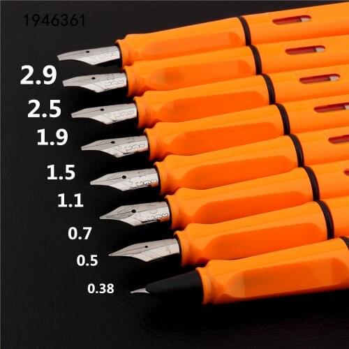 High quality 778 Orange Various size calligraphy Nib Fountain Pen School student stationery Supplies ink pens