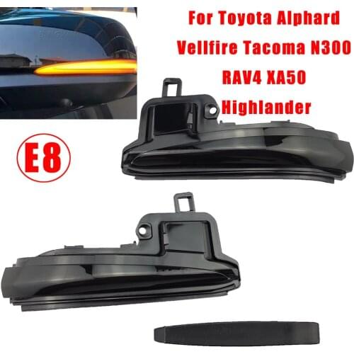 LED Dynamic Turn Signal Light Side Mirror Sequential Lamp For Toyota Alphard Vellfire AH30 Tacoma RAV4 19 -21 Highlander 2020
