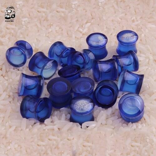 1pc 3 Colors Liquid Grow in the Dark Ear Gauges Acrylic Ear Plug Tunnels Earrings Gauges Body Piercing Jewelry Mixes 9 Sizes