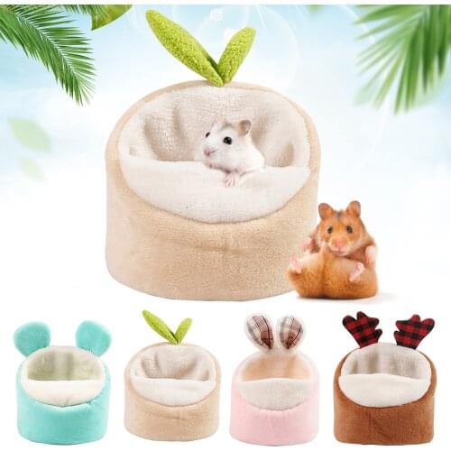 Hamster House Guinea Pig Hamster Cotton House Small Animal Pet Bed House Nest Winter Warm For Rodent/Guinea Pig/Rat/Hedgehog