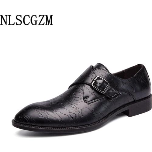 Formal Monk Strap Shoes Men Wedding Dress Oxford Slip on Shoes for Men Office 2021 Mens Dress Shoes Loafers Business Suit Scarpe
