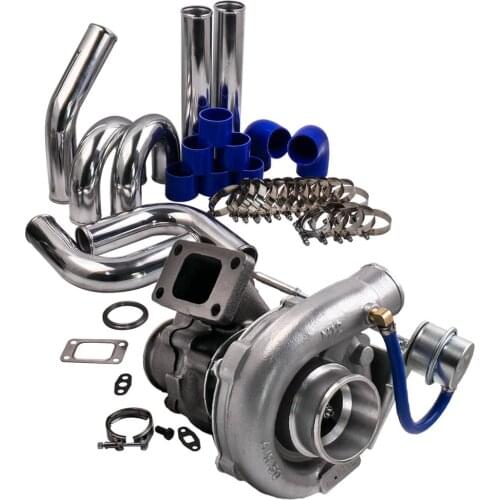 Turbolader Turbocompressor 76mm 3" turbo intercooler pipe Kit +T3 Turbo Turbocharger For Nissan Safari Patrol TD42 GU GQ