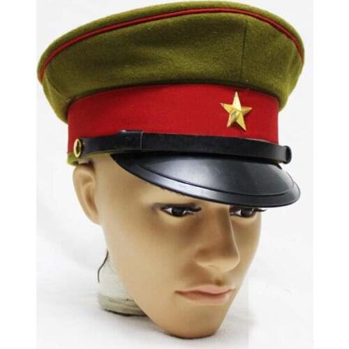 WWII WW2 Imperial Japanese Army OfficerS Visor Crusher Cap Military Hat Military War Reenactments 5605101