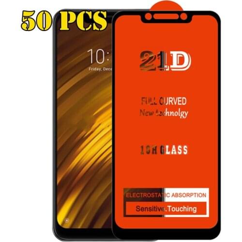 50pcs 21D Tempered Glass Full Glue Screen Protector Film For Samsung Galaxy S21 Plus S20 FE A01S A02S A03S A21S A31S A51S A71S