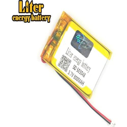 1.25MM 2pin connector 503048 3.7V 800mah Rechargeable lithium lipo battery for MP3 MP4 MP5 small toys