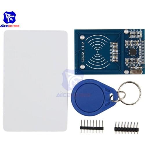 1 Set MFRC-522 RC-522 RC522 RFID Wireless IC Module S50 SPI Writer Reader Card Key Chain Sensor Kits 13.56Mhz For Arduino 13.56M