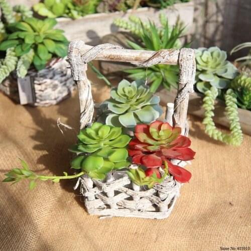 1PCS Simulation Succulent Conjoined with Flower Pauline Artificial Succulents Plants Garden Decoration DIY Accessories