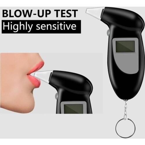 2020 Professional Alcohol Breath Tester Breathalyzer Analyzer Detector Test Keychain Breathalizer Breathalyser DeviceLCD Screen