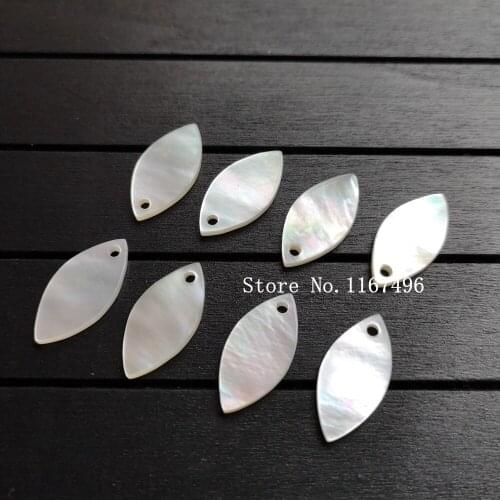 300pcs/lot 10x20mm Natural Marquise & Leaf Mother Pearl Shell Natural Marquise Mother Pearl for DIY Jewelry MOP Shell Beads