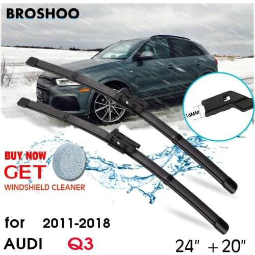 Car Wiper Blade Front Window Windscreen Windshield Wipers Blades Push Button Auto Accessories For Audi Q3 24"+20" 2011-2018