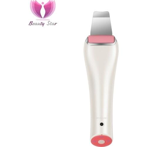 Beauty Star Ultrasonic EMS Skin Scrubber Cleaner Face Cleaning Facial Spa Massager Ultrasound Vibration Peeling Massage Machine