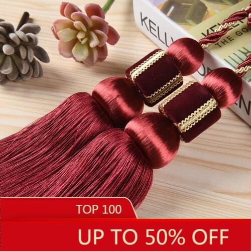 Free Shipping European Style Curtain Tassel Tied Ball Tassel Double Ball Strap Rope Curtain Buckle Accessory Tassel