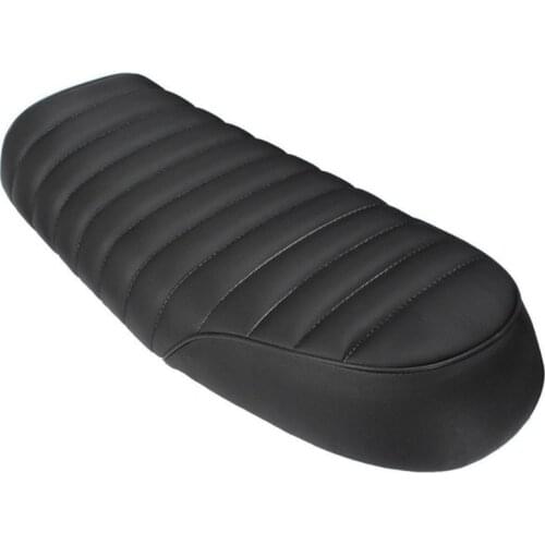 Black/Brown Cafe Racer Seat Leatherette Motorcycle Flat brat Styling Vintage Saddle Cafe Racer Seat For Honda CG125