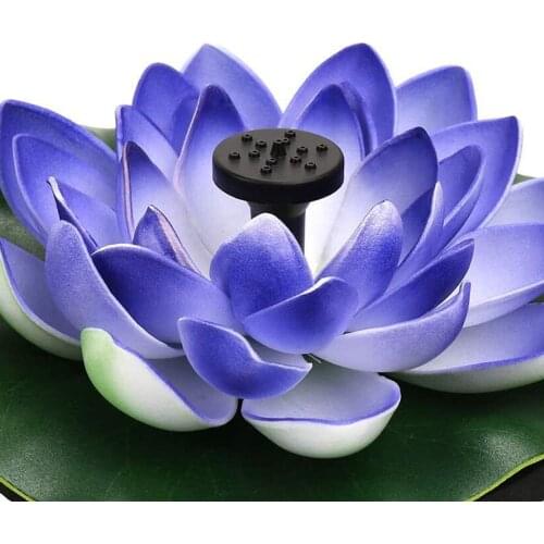 Flower Solar Powered Floating Fountain Water Pump Birdbath Aquarium Decor