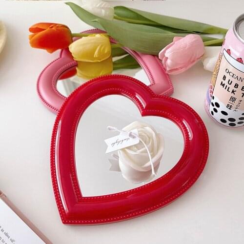 Cosmetic Mirror Decorative Mirror Girl Heart Student Dormitory Mirror Home Decor Living Room Decoration Wall Decor