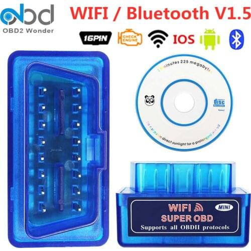 2020 OBD2 ELM327 1.5 2.1 OBD Diagnostic Scanner ELM 327 V1.5 WiFi/Bluetooth OBDII Auto Code Reader Support OBD2 OBD 2 Protocols