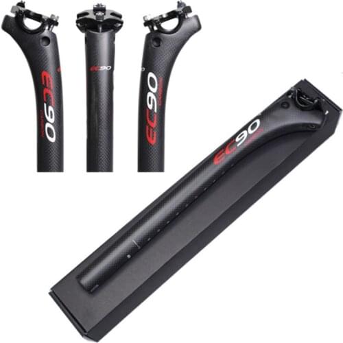 EC90 Full Carbon Fiber MTB Bicycle Seatpost Bike Seat Tube Mountain Bike Seatpost Matt 25.4 27.2 30.8 31.6mm Bicycle Accessories