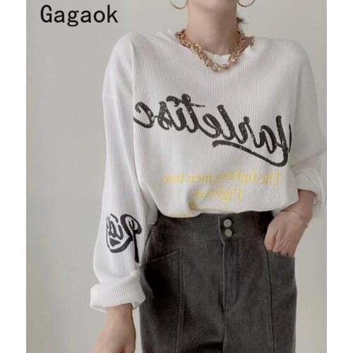 Женские свободные футболки Gagaok China At AliExpress