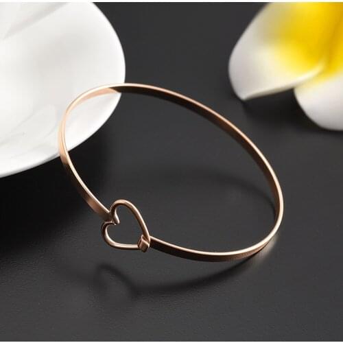 IJB0288 Shiny Polish 316L Stainless Steel Wire Bracelets Female Elegant Design DIY Charms Fashion Bangle Women Girls Jewelry