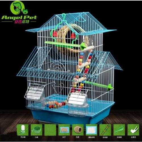 Bird cage tiger skin parrot cage thrush of big Villa bird cages for iron culture of parrots birdhouse large bird cage decoration