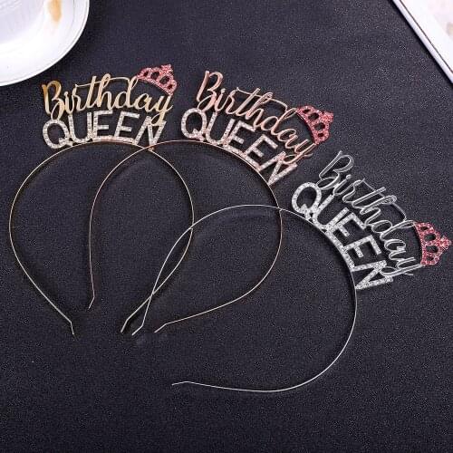 Birthday Queen Sash Crown Tiara Headband for Women Girls Happy 30th 40th 50th 60th 70th Birthday Party Decorations Favors Gifts